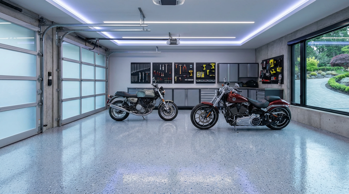 Modern Two-Car Garage Floor
